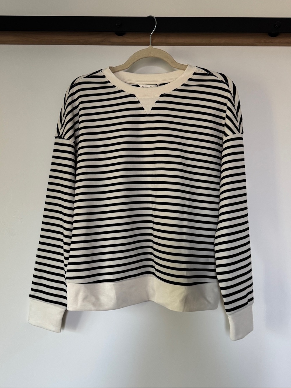 Striped Crewneck Sweater - Black & White